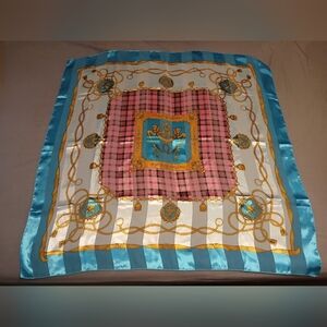 Vintage Hermes Style Oversized Satin Scarf